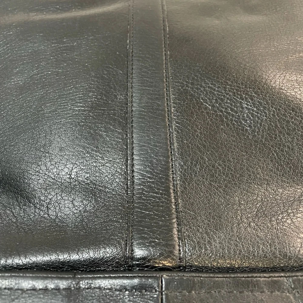 Large Black Leather Envelope Briefcase (no strap) Made in USA